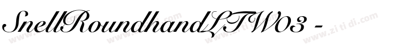 SnellRoundhandLTW03 字体转换